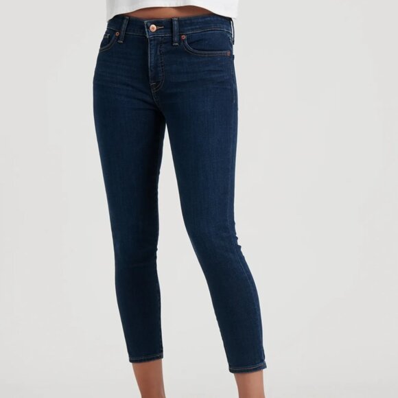Lucky Brand Denim - Lucky Brand Ava Dark Blue Denim Cropped Skinny Jeans Size 6/28